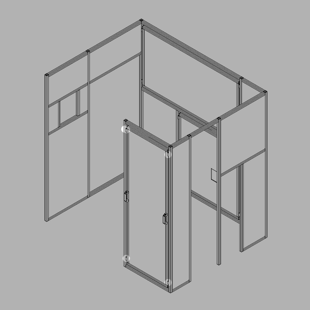 41-410-3 MODULAR SOLUTIONS GUARD CONNECTION FOR REMOVABLE PANEL<BR>36MMX30MMX15MM WITH HARDWARE AND PIVOT PIN